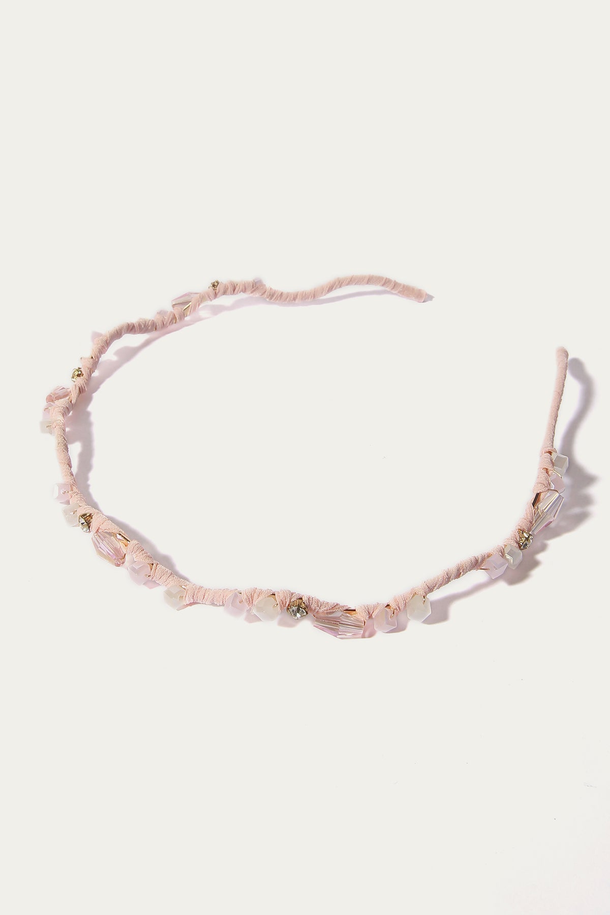 Head Band - Soft Metal + Beads | Peach - Best Kids Clothing Brands In Pakistan Online|Minnie Minors