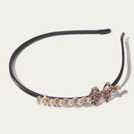 Head Band - Soft Steel + Metal Broach | Black - Best Kids Clothing Brands In Pakistan Online|Minnie Minors