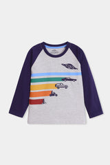 Long Sleeve Raglan Sleeve Graphic T-Shirt (BKTJ-101)