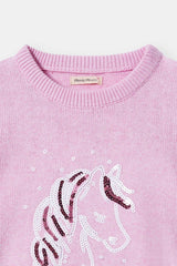 Unicorn Sequence Embroidered Sweater (GMMS-213)