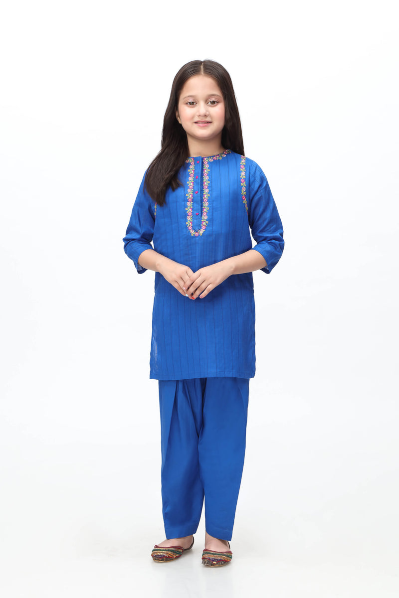 Embroidered Kameez With Shalwar (GSK-521)