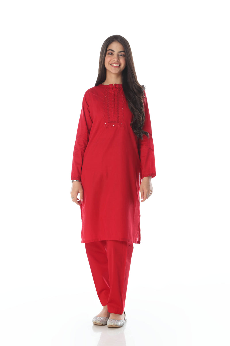 Hand Embroidered Kameez & Trousers (GSKH-23)