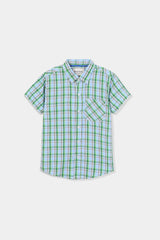 Short Sleeve Checkered Shirt With Graphic T-Shirt & Shorts (SST-151)